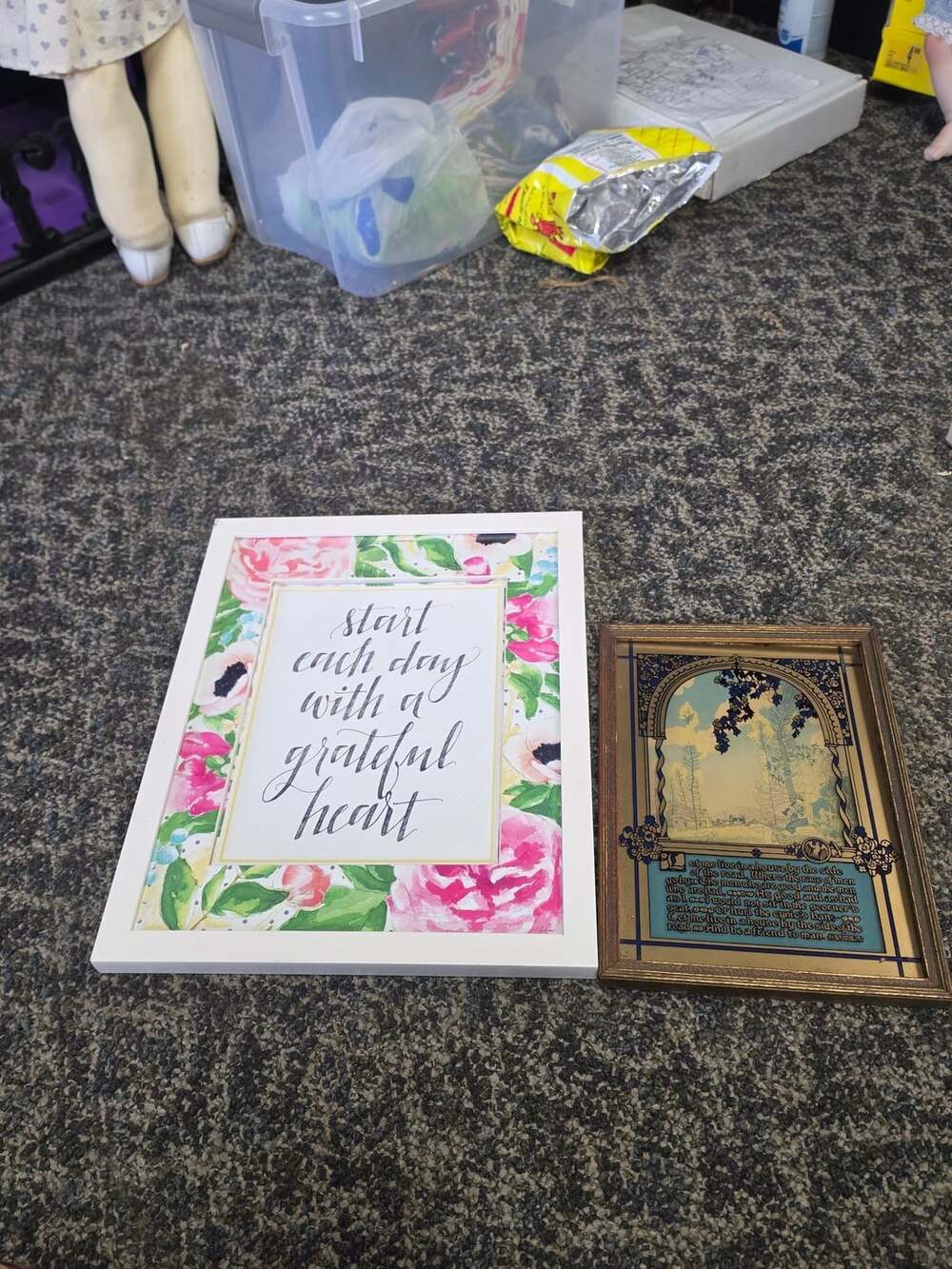 Hobby Lobby Start Each Day With A Grateful Heart Wall Art White Frame